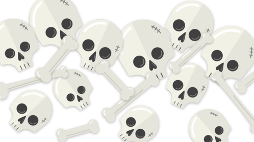 (4K) Halloween Skull And Bones Transition 1 Effect