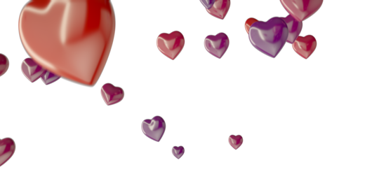 (4K) Multi Colored Hearts Floating 2 Effect
