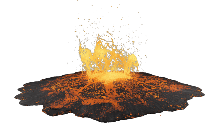 HD VFX of  Lava Burst Large 