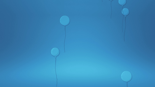 (4K) Looping Balloon Background Blue Effect