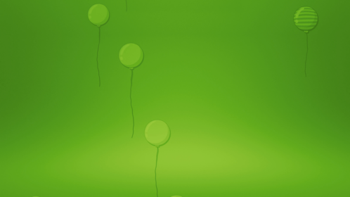 (4K) Looping Balloon Background Green Effect