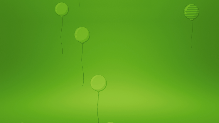 HD VFX of  Looping Balloon Background Green