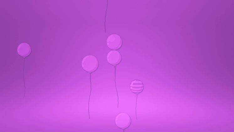 HD VFX of  Looping Balloon Background Purple