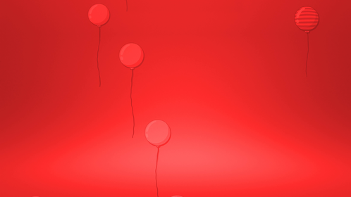 (4K) Looping Balloon Background Red Effect