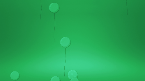 (4K) Looping Balloon Background Teal Effect