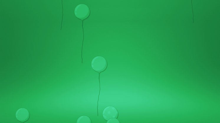 HD VFX of  Looping Balloon Background Teal