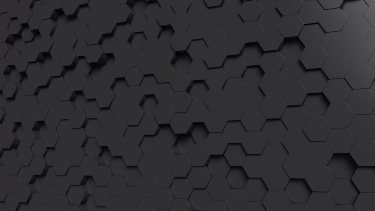 HD VFX of  Side Looping Black Hexagons 
