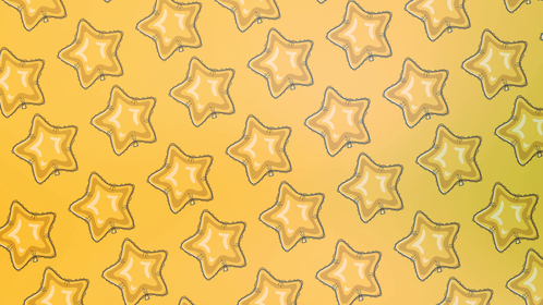 (4K) Looping Gold Star Balloon Background Effect