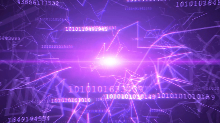 HD VFX of  Looping Network Tech Background Purple 