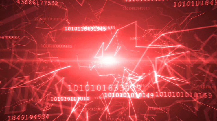 HD VFX of  Looping Network Tech Background Red 