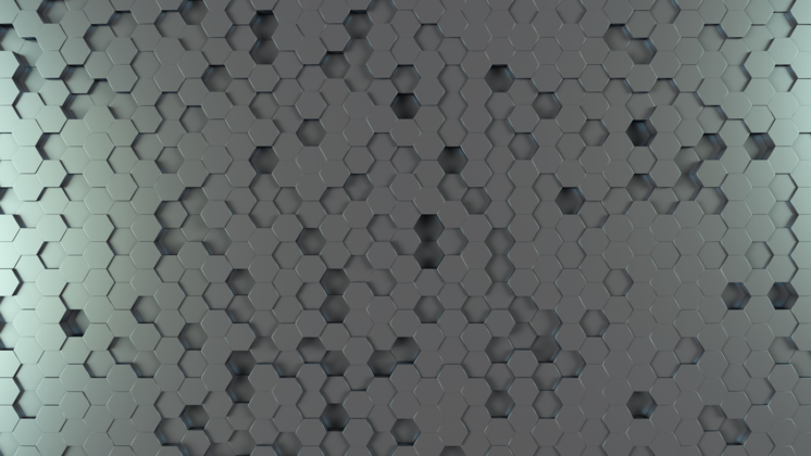 HD VFX of  Front Looping Sheen Hexagons 
