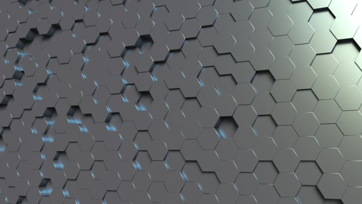 HD VFX of  Side Looping Sheen Hexagons 