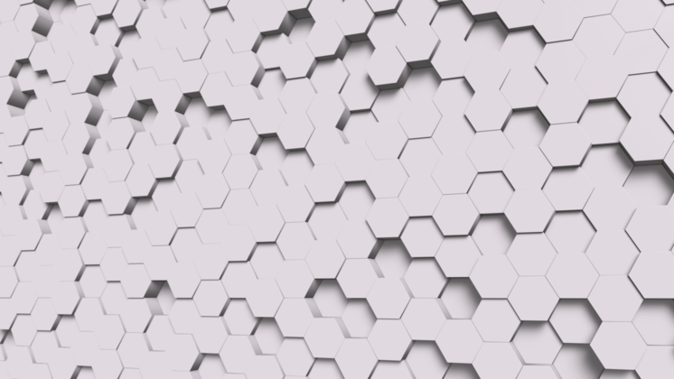 HD VFX of  Side Looping White Hexagons 