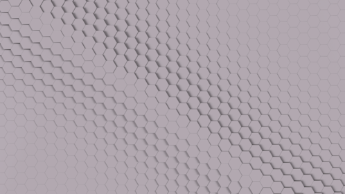 (4K) Waves Looping White Hexagons 1 Effect