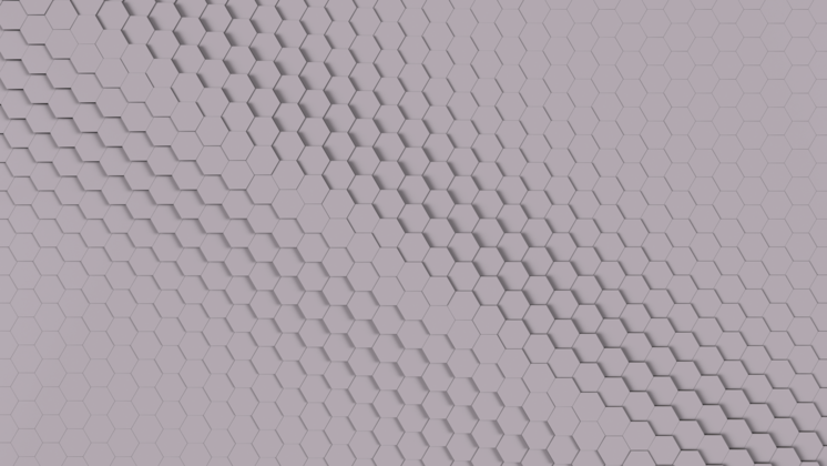 HD VFX of  Waves Looping White Hexagons 