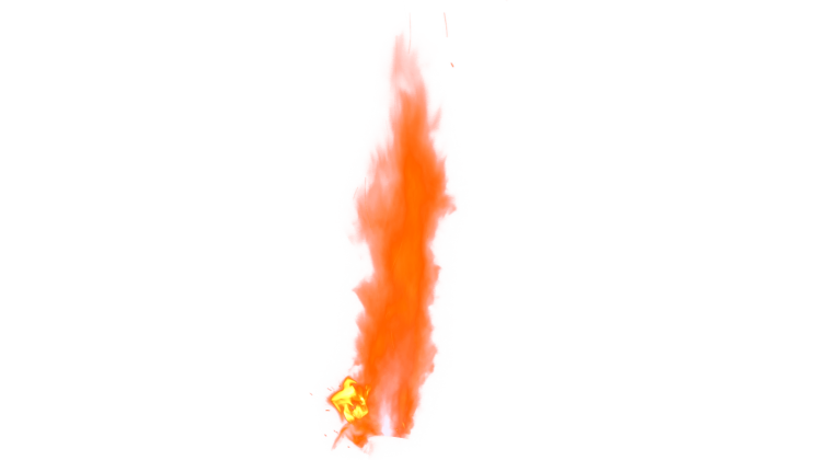 HD VFX of  Tall Soft Flame 