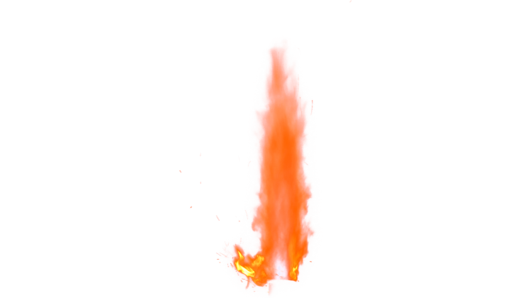 HD VFX of  Tall Soft Flame