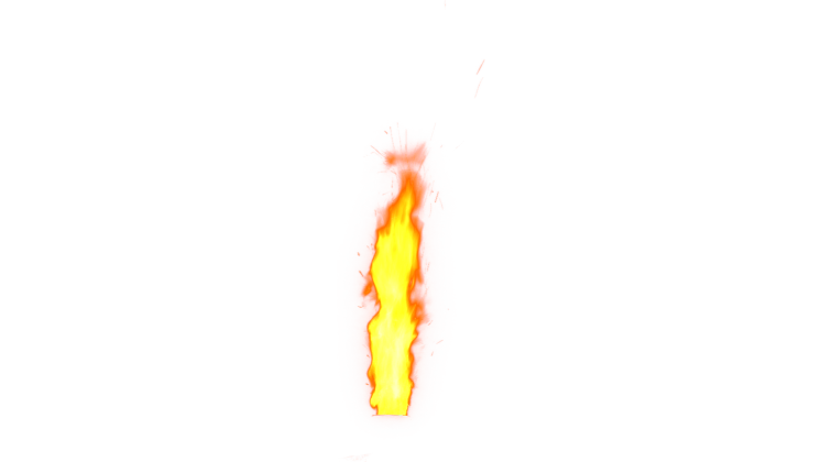 HD VFX of  Tall Stuttering Flame 