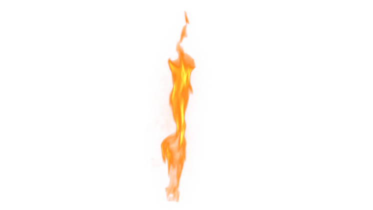 HD VFX of  Tall Yellow Flame 