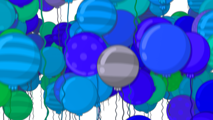 HD VFX of  Toon Balloon Transition Cool