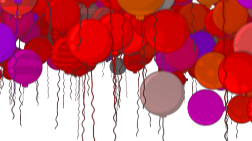 (4K) Toon Balloon Transition Lovely Effect