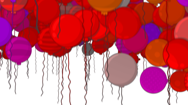 HD VFX of  Toon Balloon Transition Lovely
