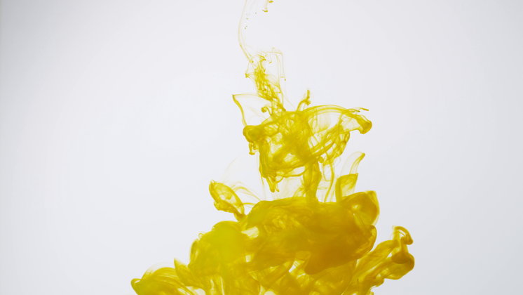 HD VFX of  Yellow Ink Underwater 