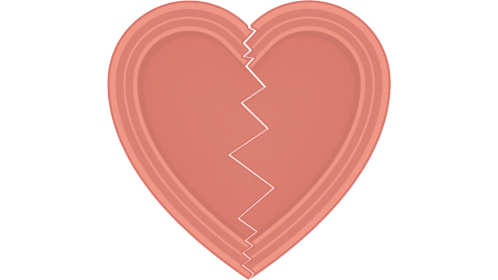 Broken Heart Icon Sweet Pink Effect