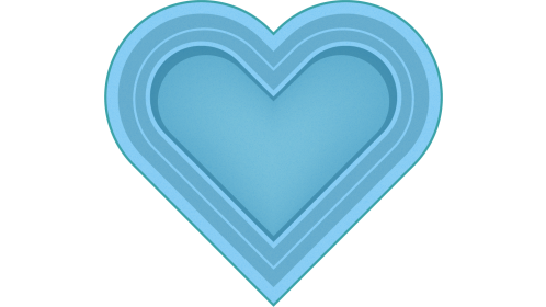 Heart Icon Sweet Blue Effect