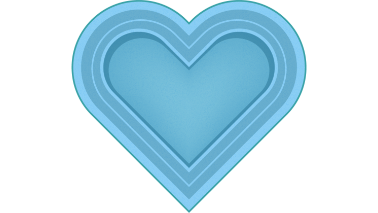 HD VFX of Heart Icon Sweet Blue