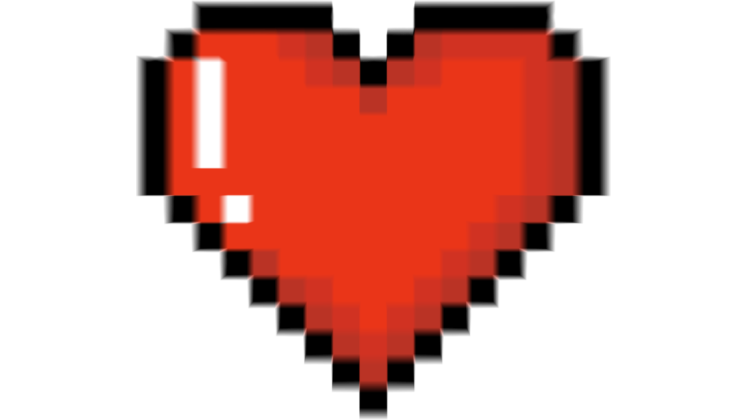Heart Icon Sweet Pixel Effect