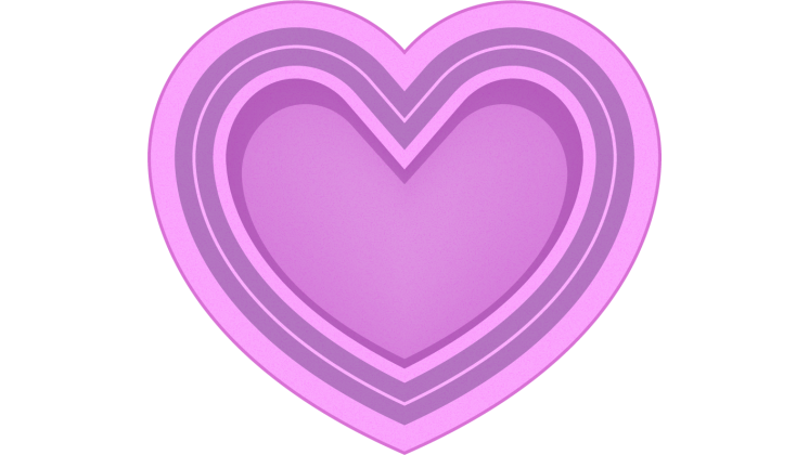HD VFX of Heart Icon Sweet Purple