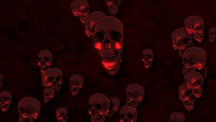HD VFX of Halloween  Skulls Background