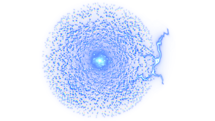Free Video Effect of Blue Energy Ball Ignition