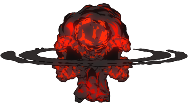 HD VFX of Cartoon Explosion  Red Skull