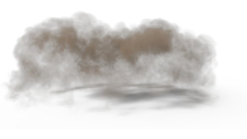 Cloudy Ground Burst with Shadow Effect