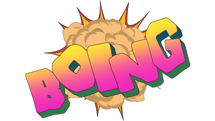 HD VFX of Comic Words Style  Boing