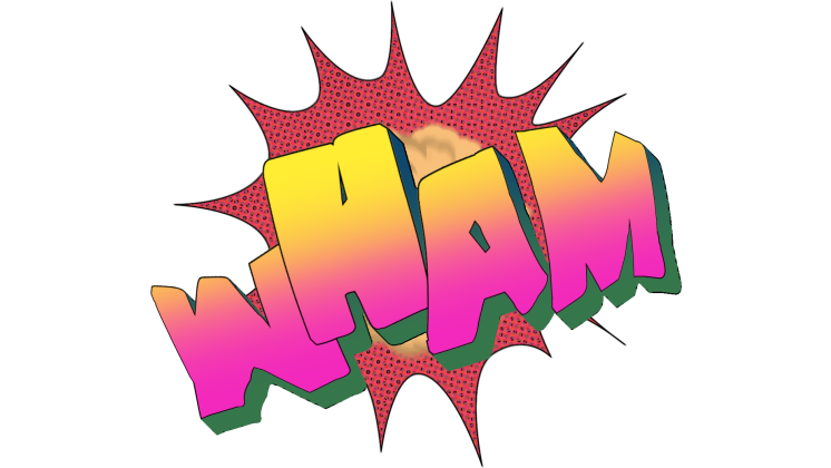 Free Video Effect of Comic Words Style  Wham