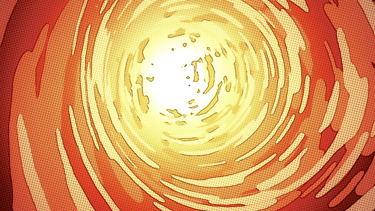 HD VFX of Comic Spiral Background 