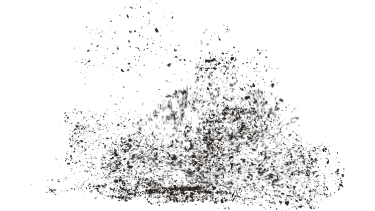 HD VFX of Disintegration Dust Collapsing 