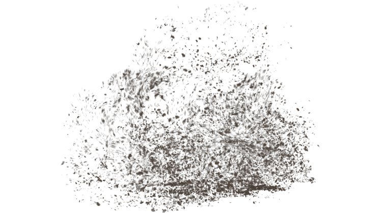 HD VFX of Disintegration Dust Collapsing 