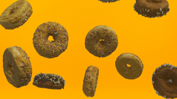 HD VFX of Donut Background  Orange