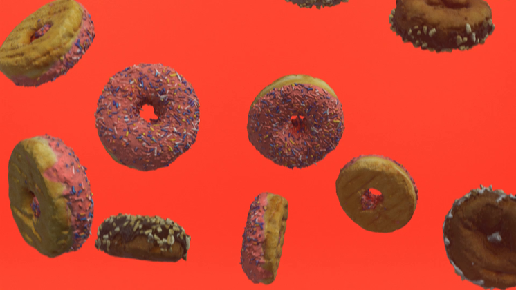HD VFX of Donut Background  Red