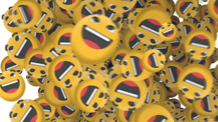 HD VFX of Emoji Transition Laugh