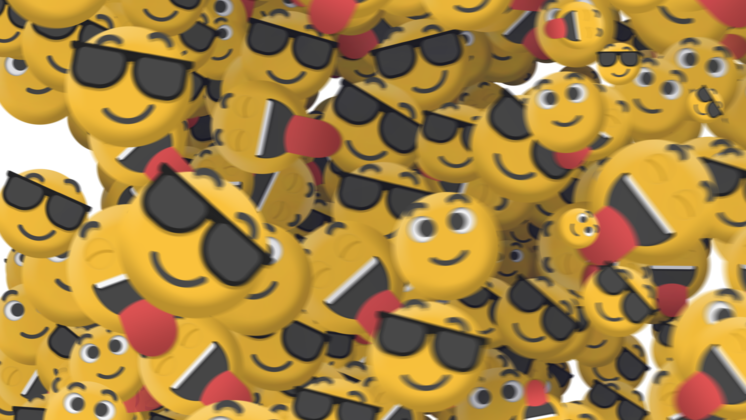 HD VFX of Emoji Transition Silly