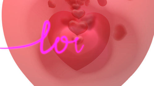 Floating Hearts Transition Effect