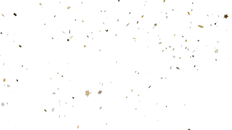 HD VFX of Gold Confetti Burst  Mid