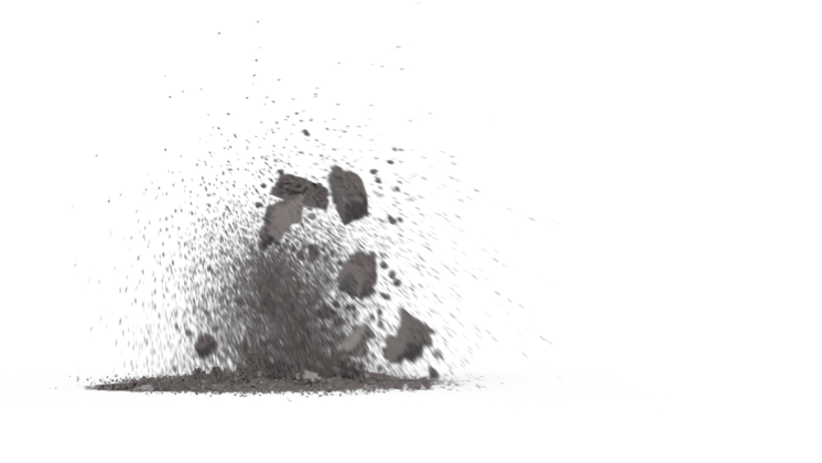 Free Video Effect of Ground Debris Explosion 