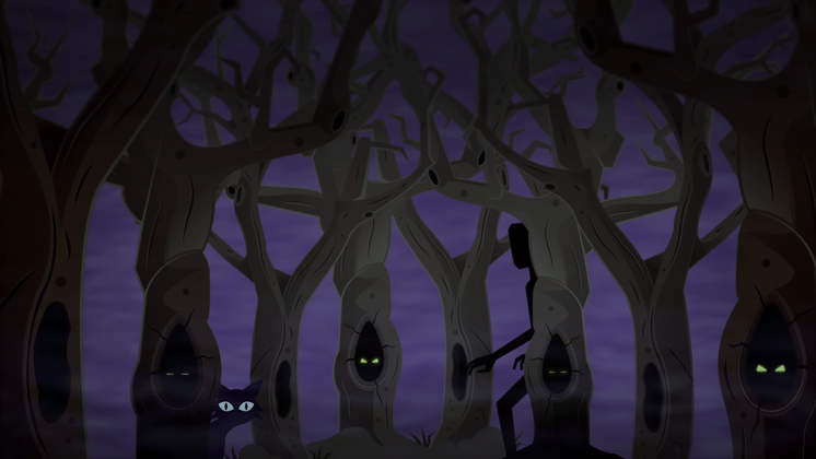 HD VFX of Halloween Background  Zombie  Trees