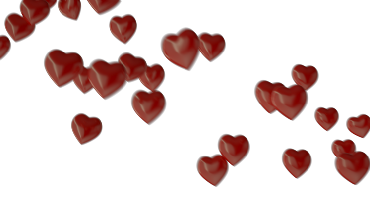 Free Video Effect of Hearts Floating 